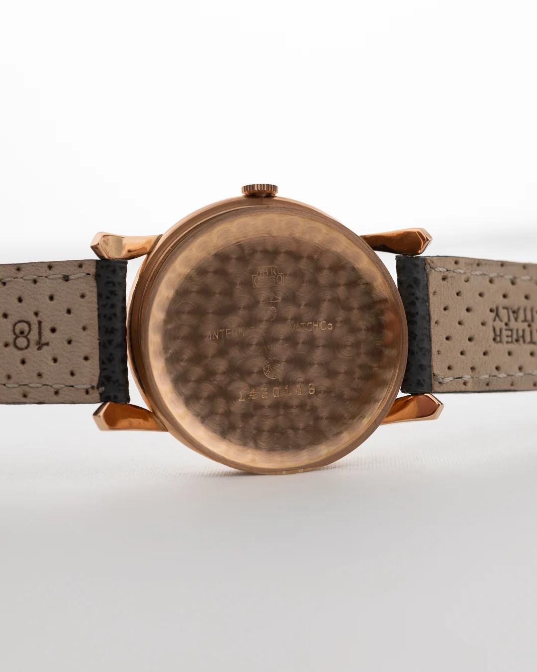 Iwc 18K Rose Gold Bombé 1956 - Image 7