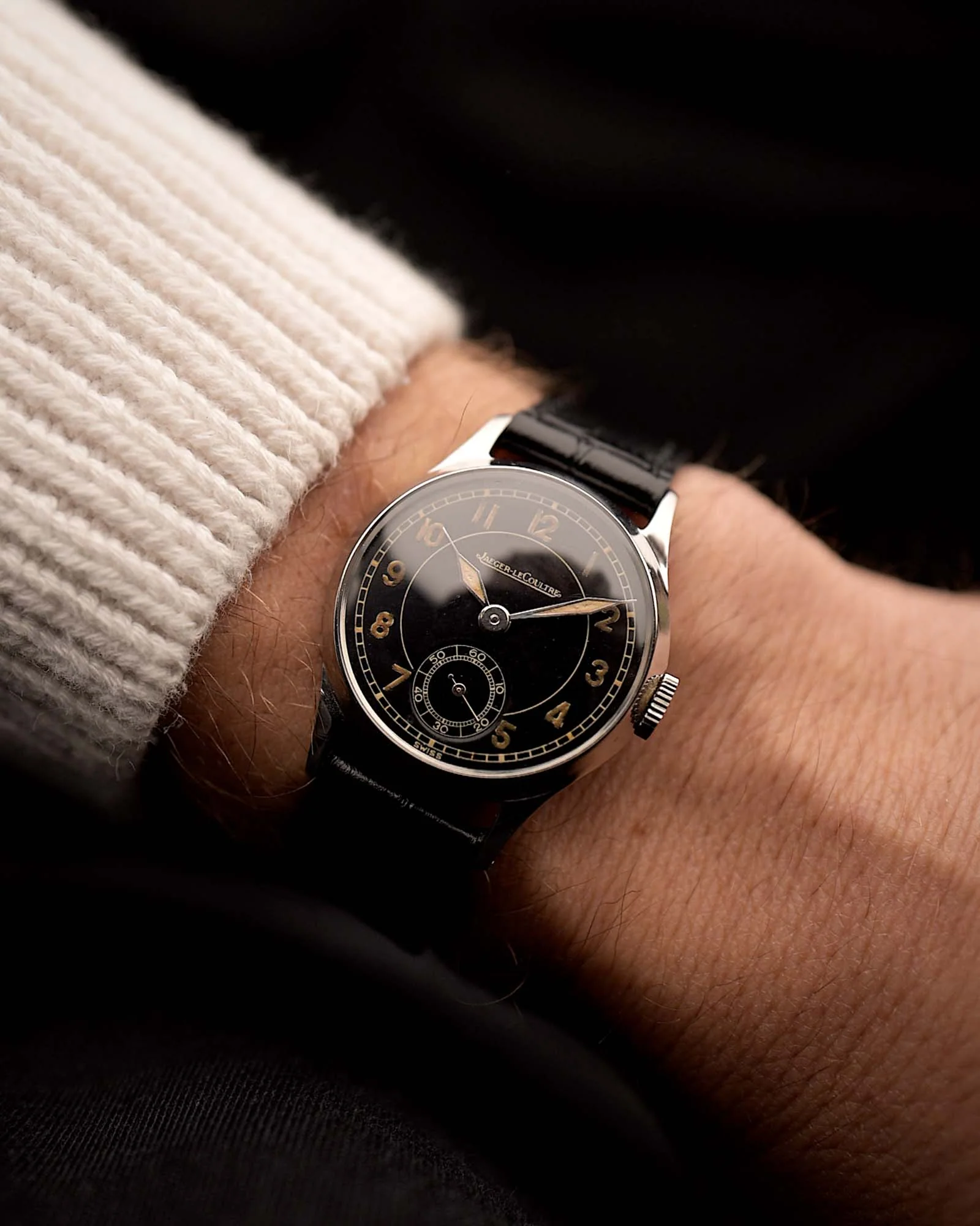 Jaeger LeCoultre Military Black 1940s