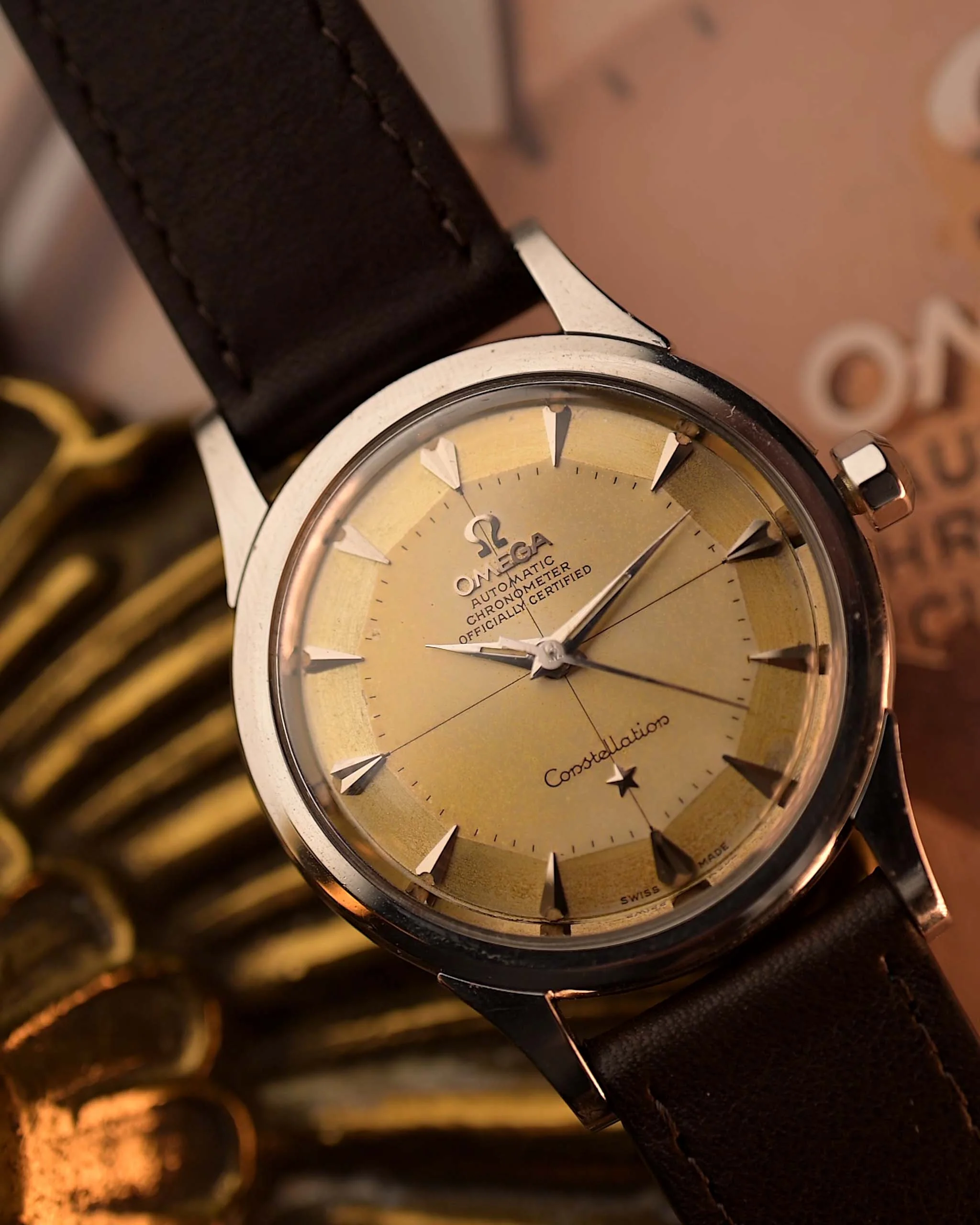 Omega 2852 Constellation Pie Pan "Cheesecake" 1958 - Image 4
