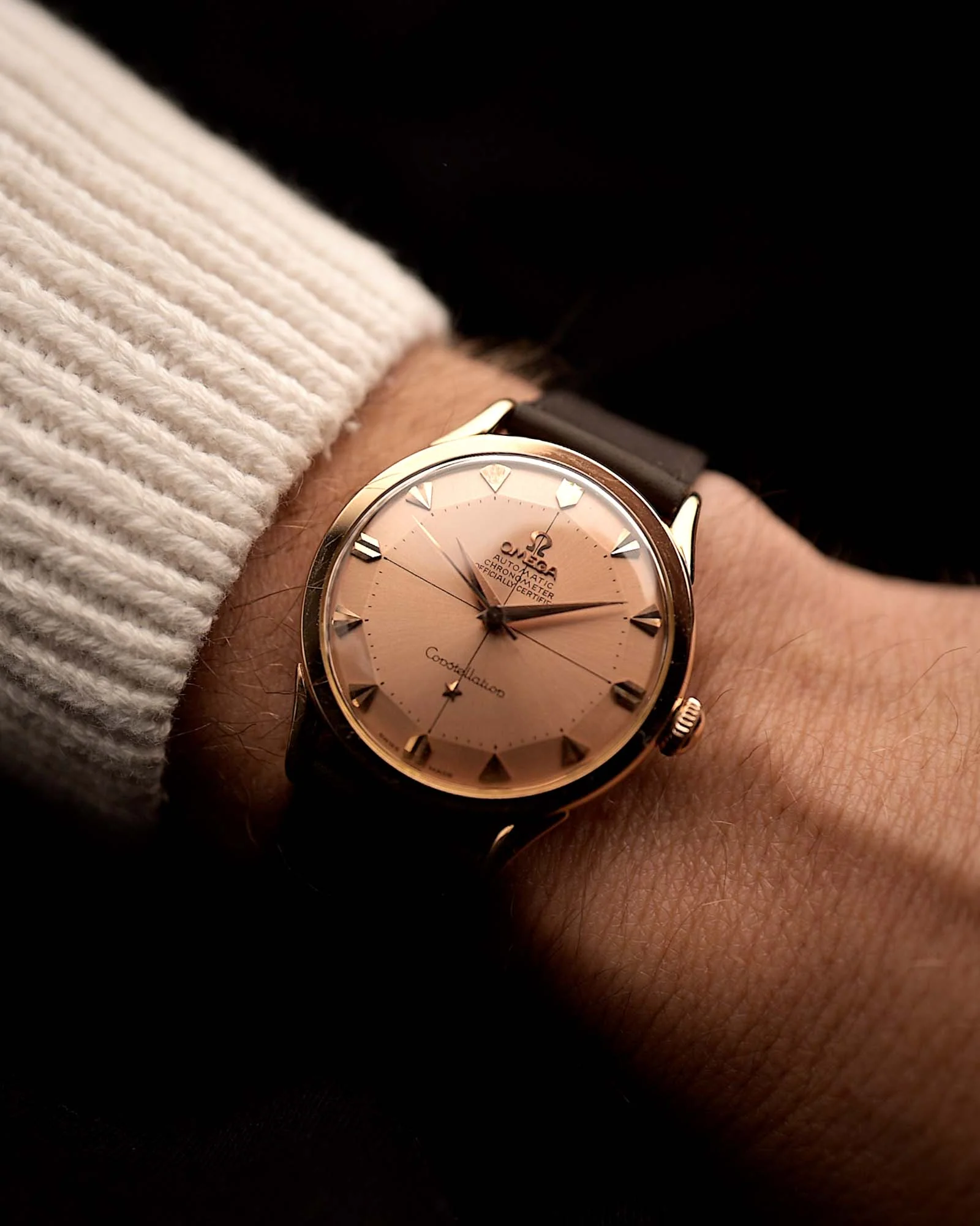 Omega Constellation French Pie Pan Rose 1956