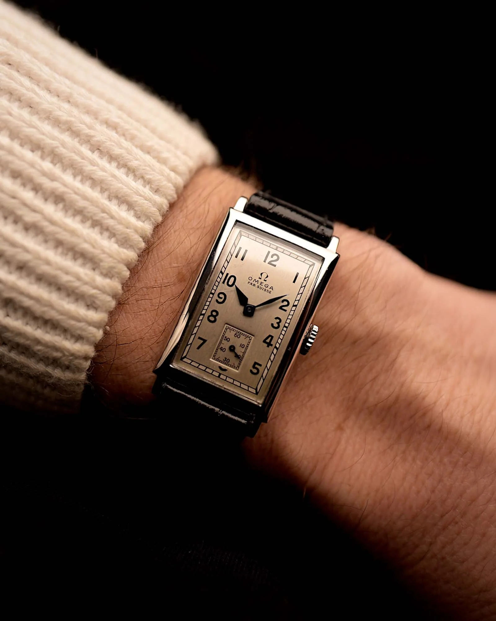 Omega T17 Art Deco Rectangular 1940s