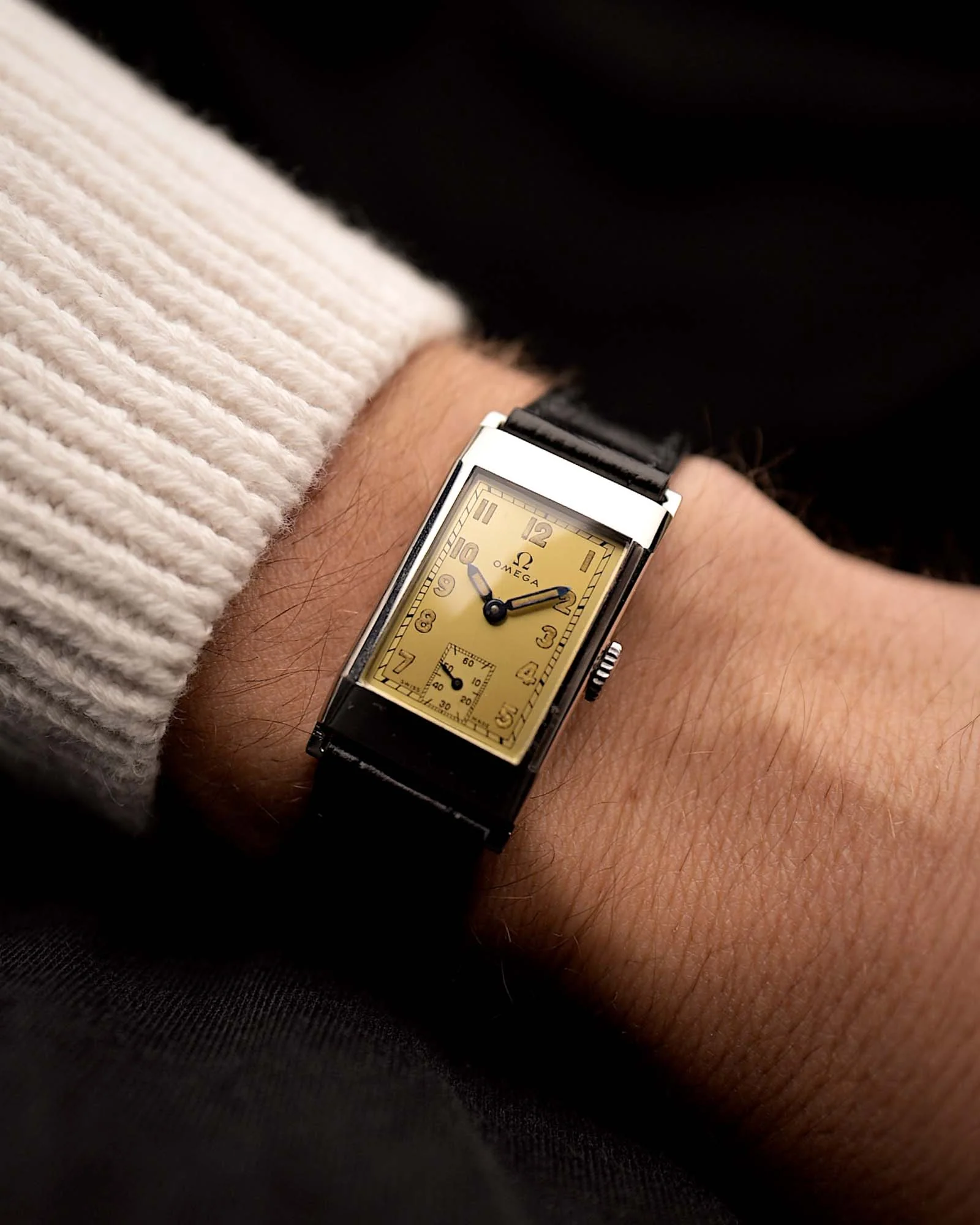 Omega T17 Art Deco Rectangular 1940s