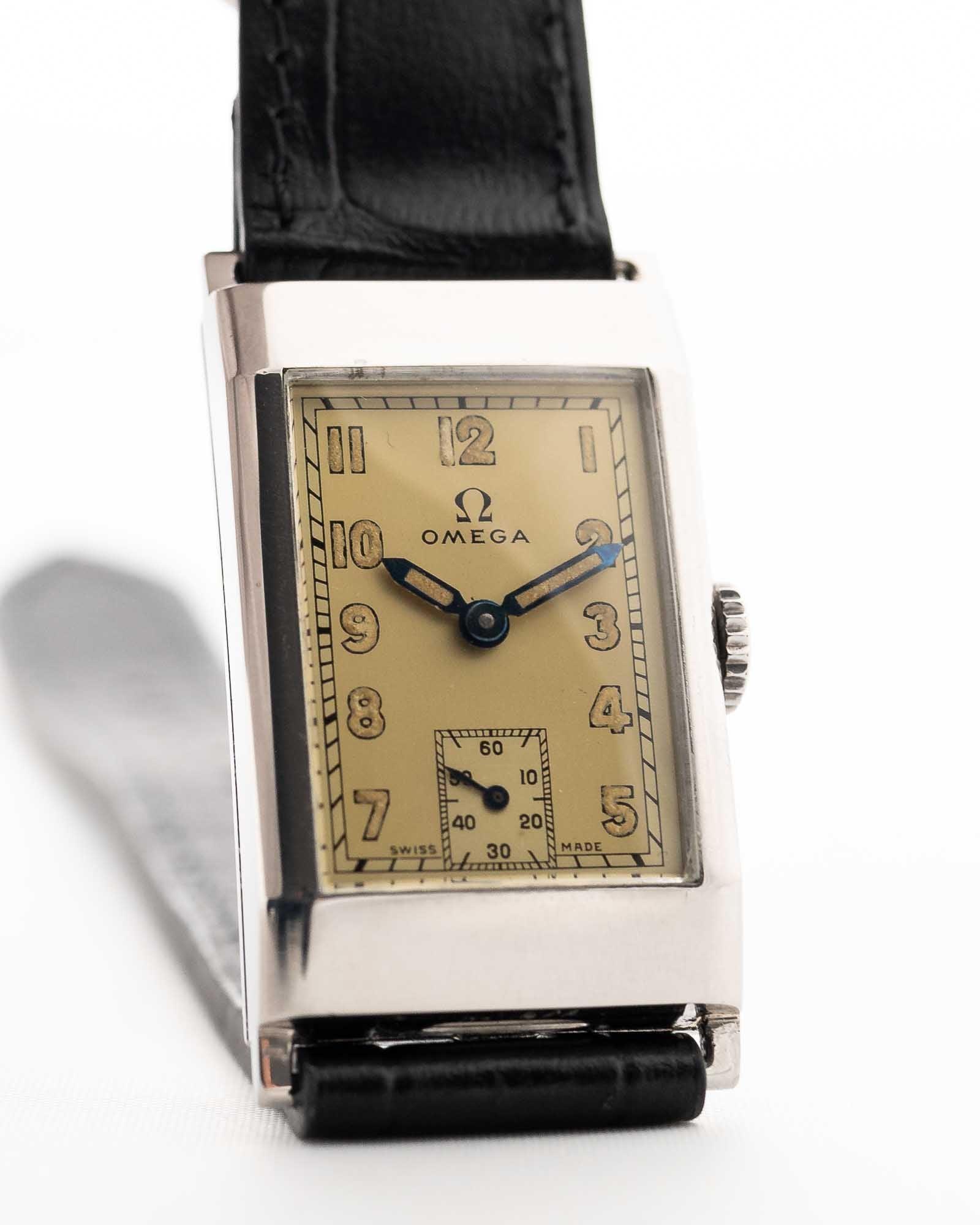 Omega T17 Art Deco Rectangular 1940s - Image 6