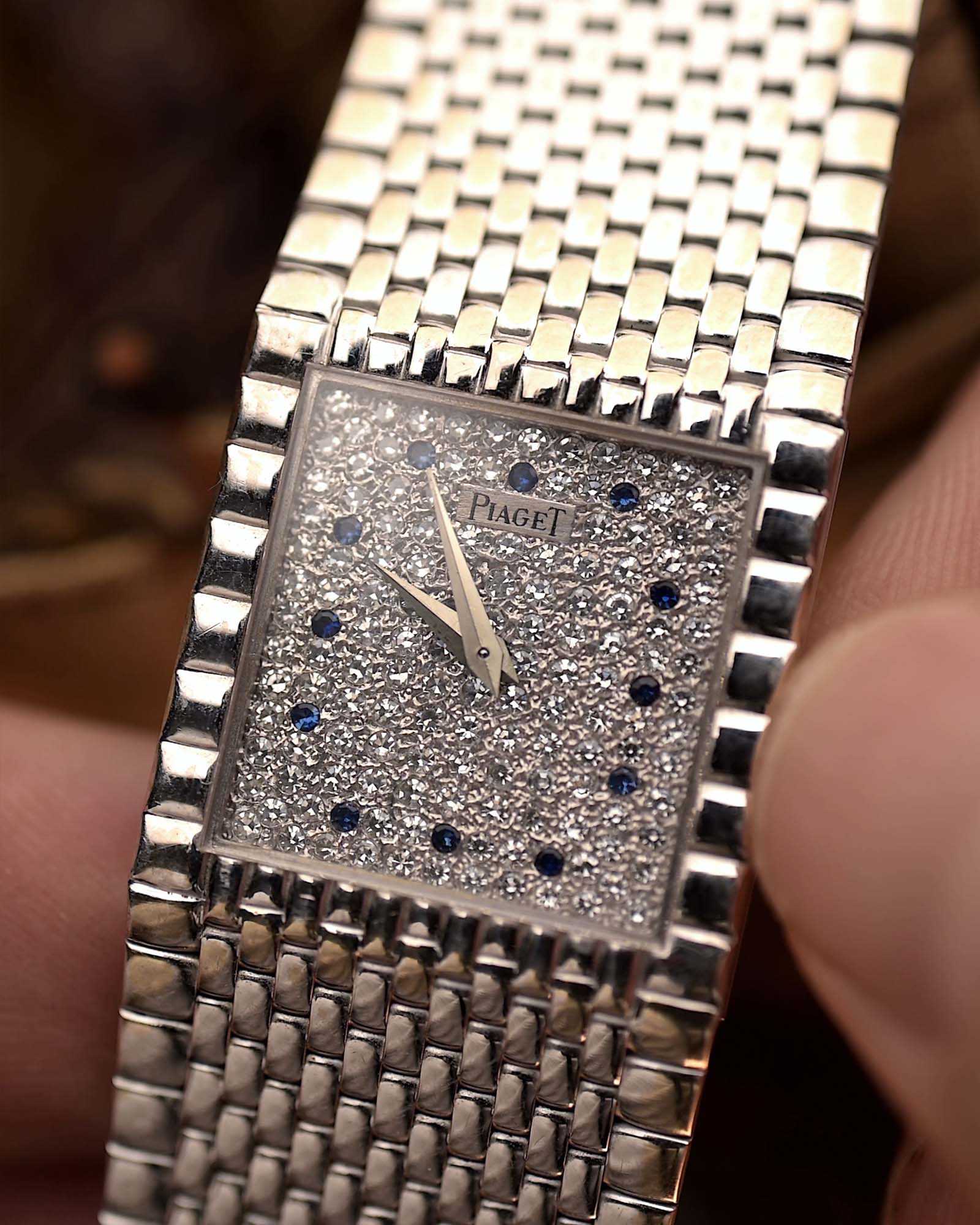 Piaget Emperador 9131 Pavé Sapphire 1980s - Image 3