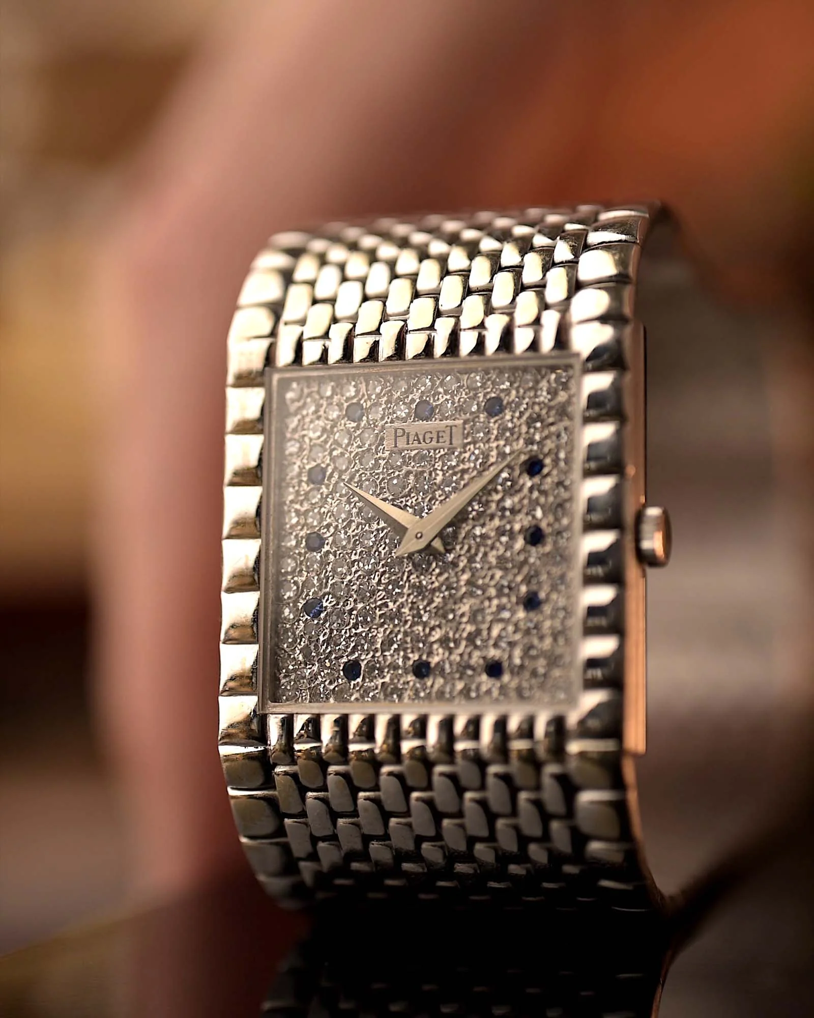 Piaget Emperador 9131 Pavé Sapphire 1980s - Image 4