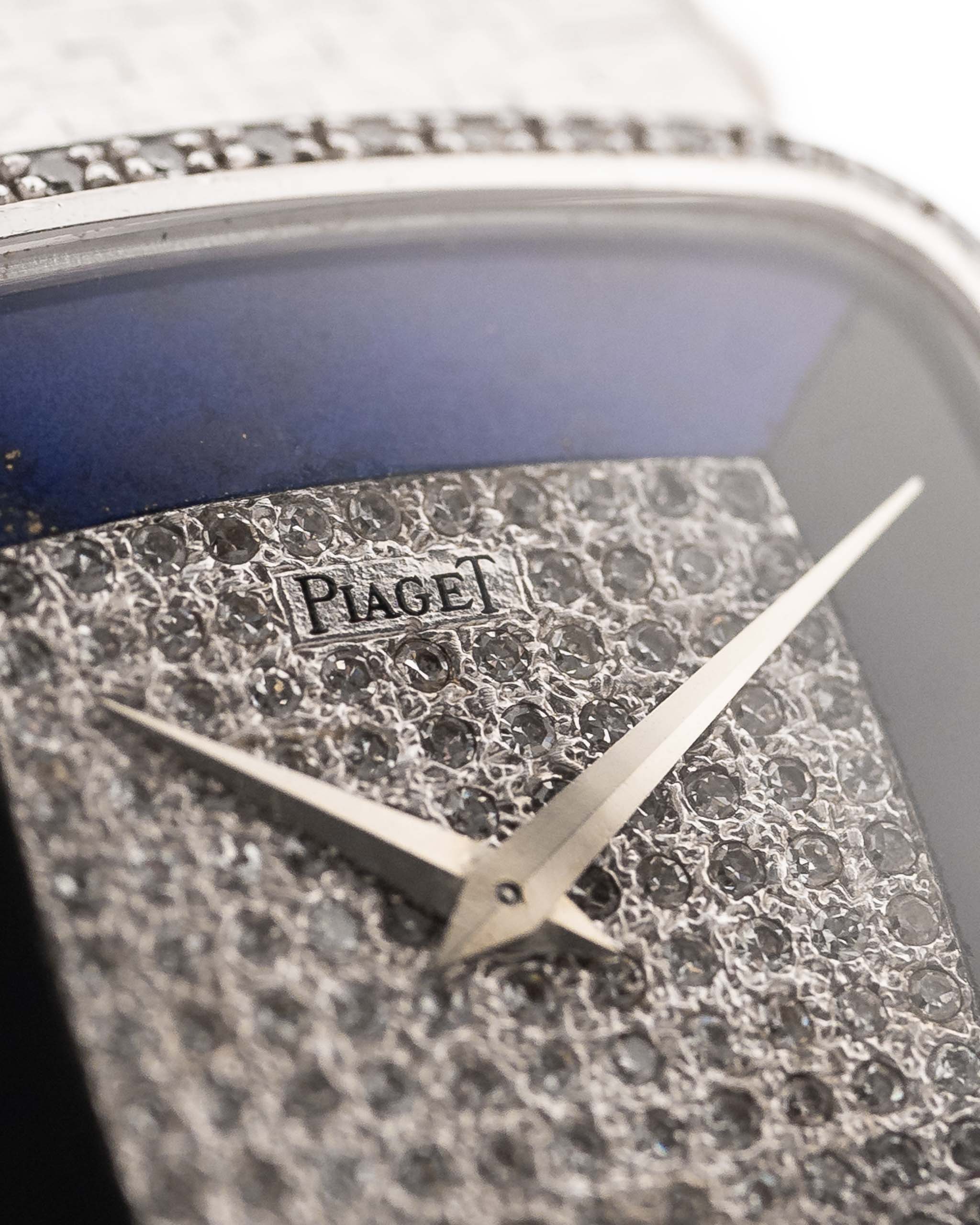 Piaget Square 9775 Lapis Onyx Diamond 1970s - Image 9