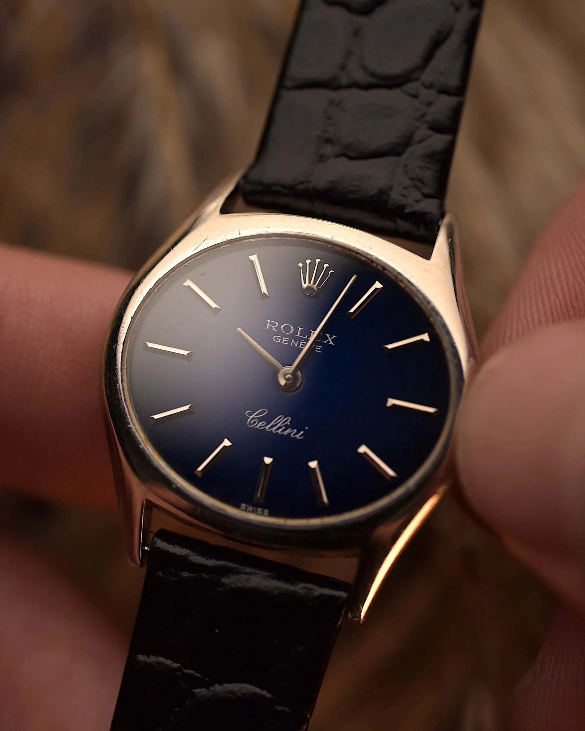 Rolex Cellini 3802 Ellipse 18k Blue 1973 - Image 3