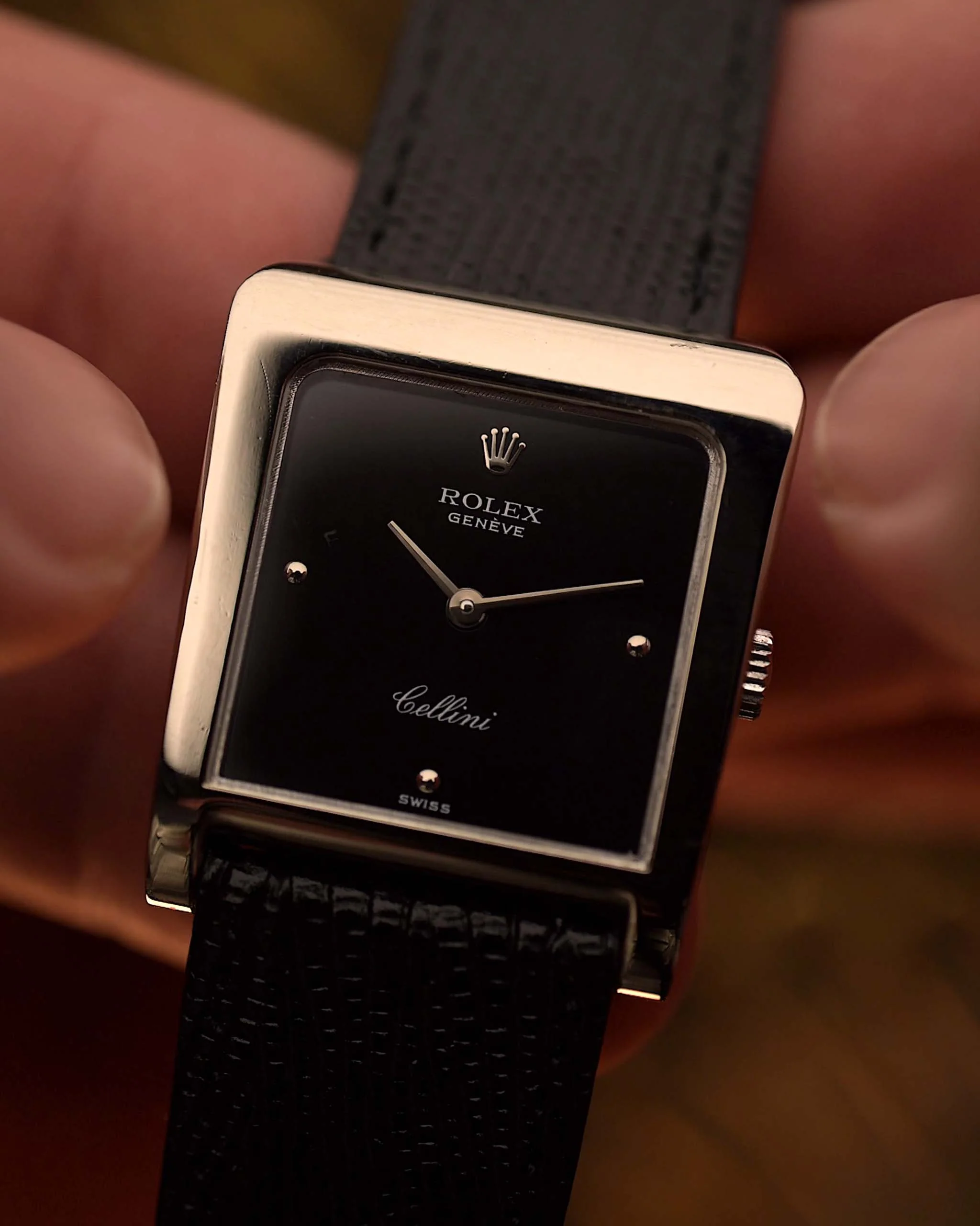 Rolex Cellini 4100 Glossy Black 1976 - Image 4