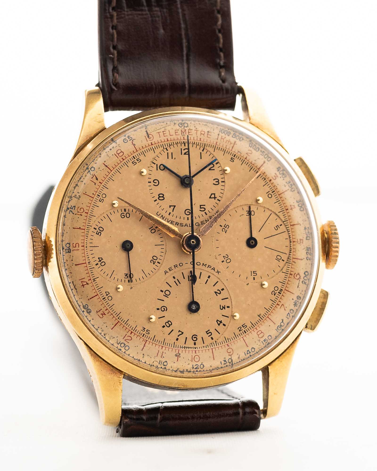 Universal Geneve 12540 Aero Compax 18k 1940s - Image 11