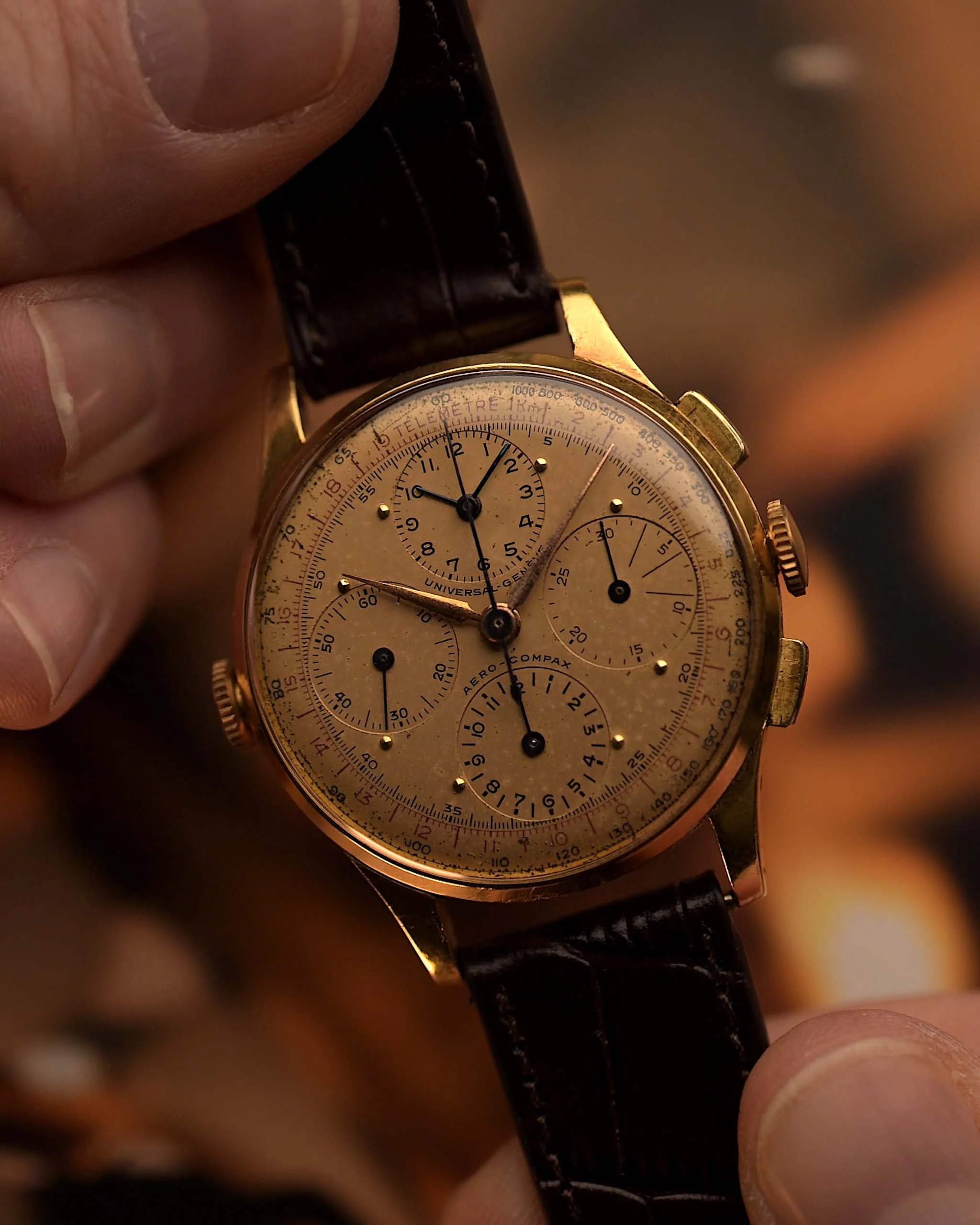 Universal Geneve 12540 Aero Compax 18k 1940s - Image 5
