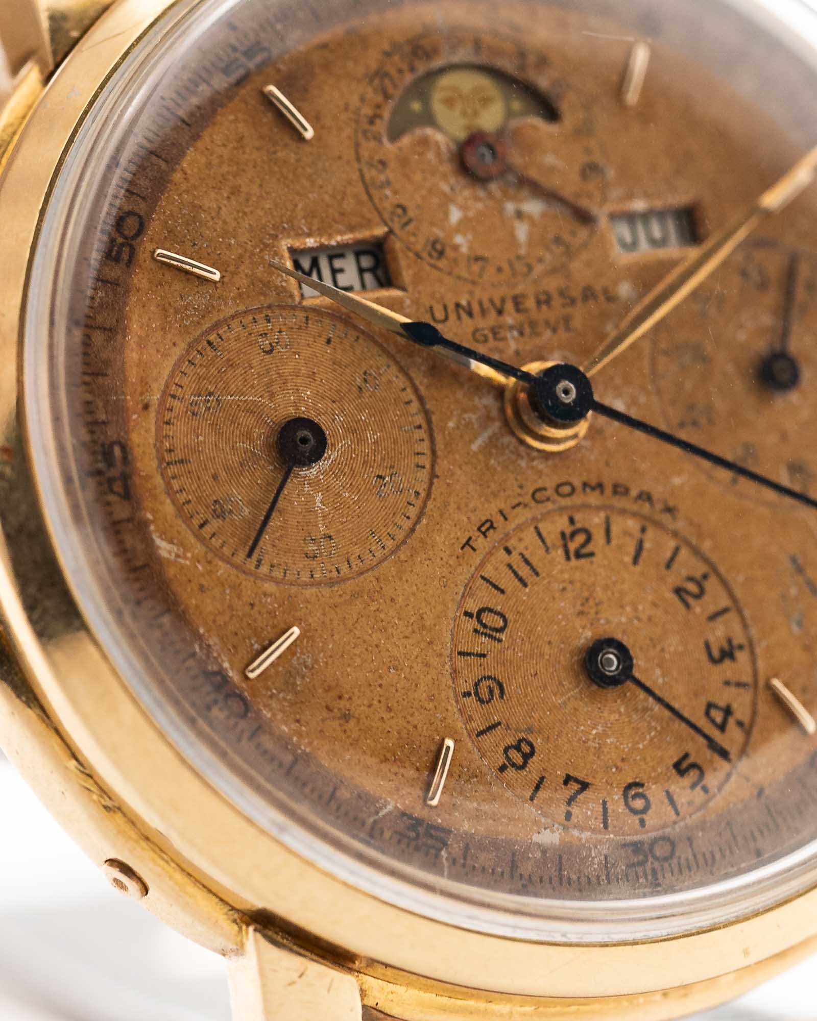 Universal Geneve 12554 Tri Compax 18k 1940s - Image 10