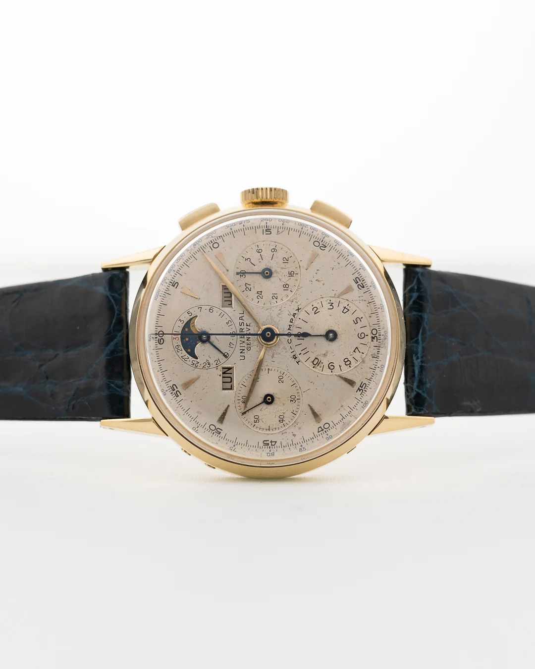 Universal Geneve Tri Compax 18k 1947