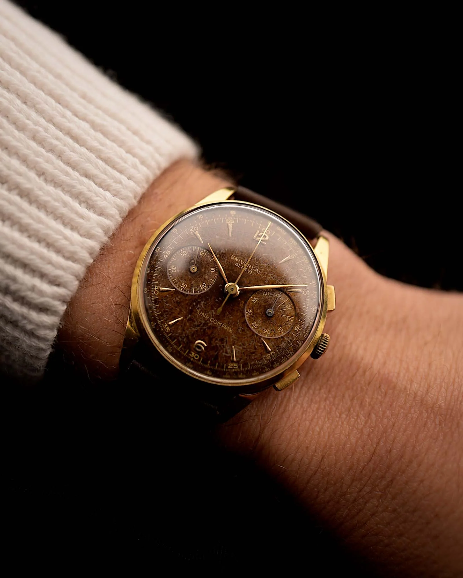 Universal Geneve Uni Compax 18k Tropic 1950s