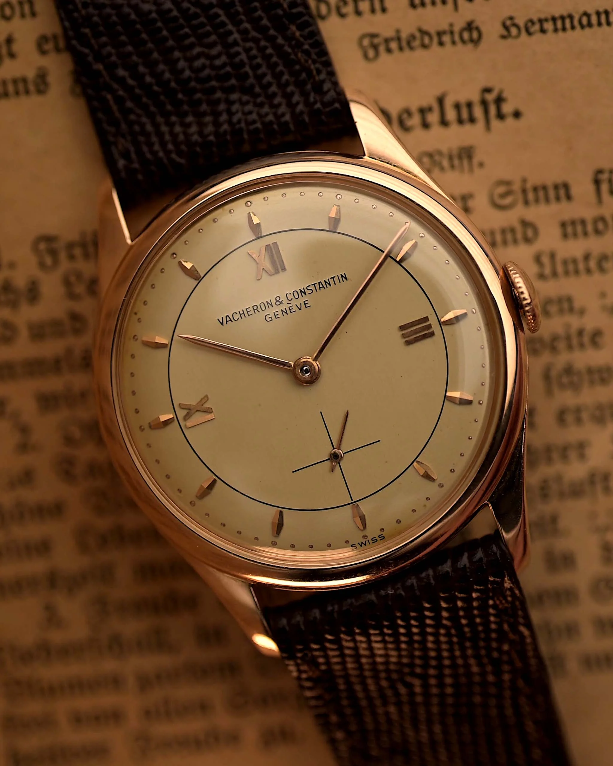 Vacheron Constantin Patrimony 18k Rose 1950s - Image 3