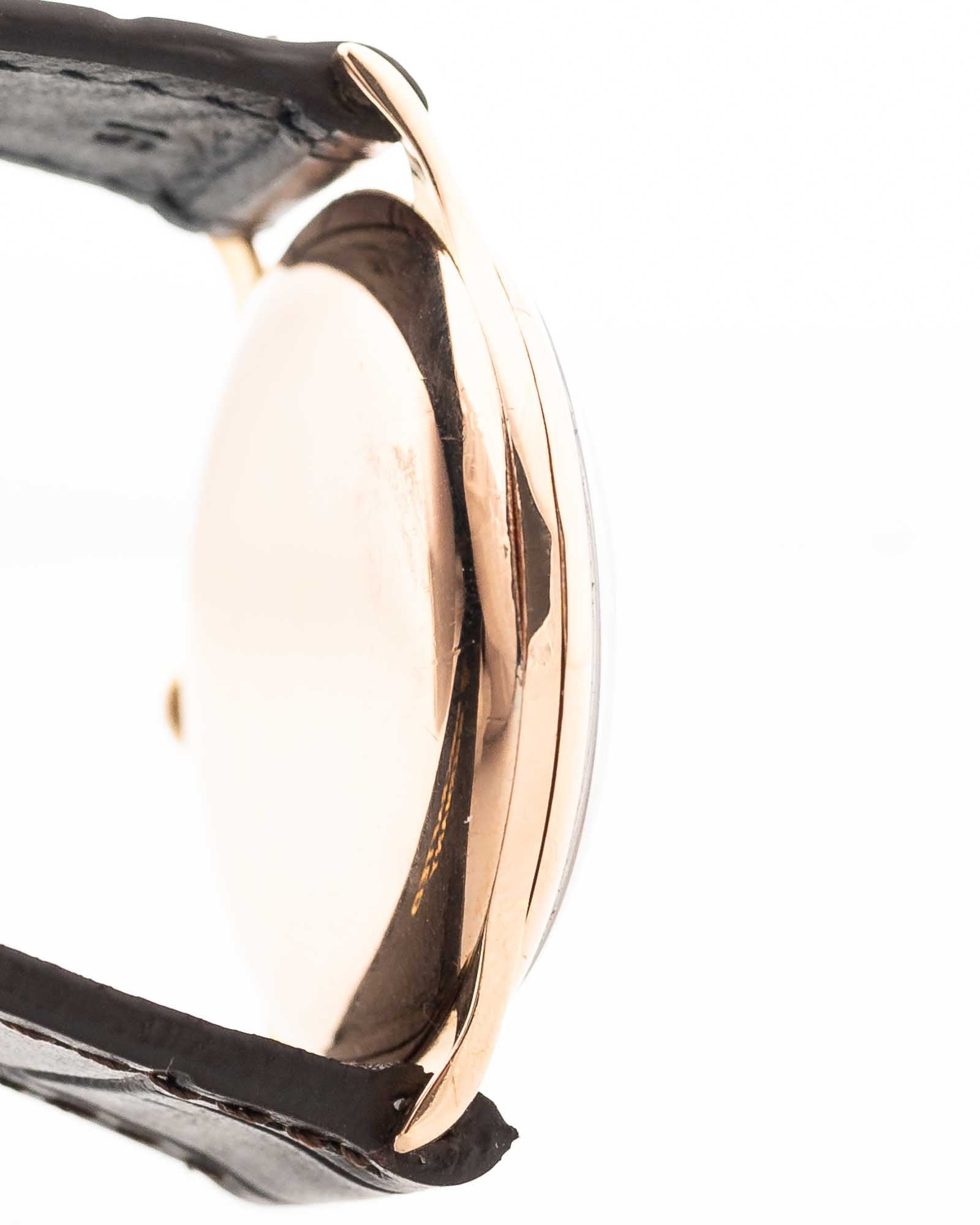 Zenith Art Deco Black 18k Rose 1940s - Image 10